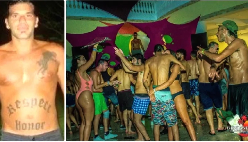 A la izquierda, Assi Moosh. A la derecha, foto tomada en una de las fiestas desaforadas captadas en el Hostal Benjamin.