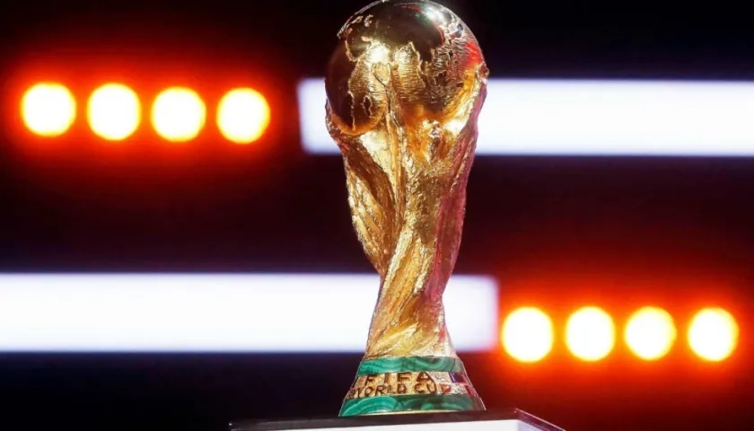 Trofeo de la Copa del Mundo de fútbol. 