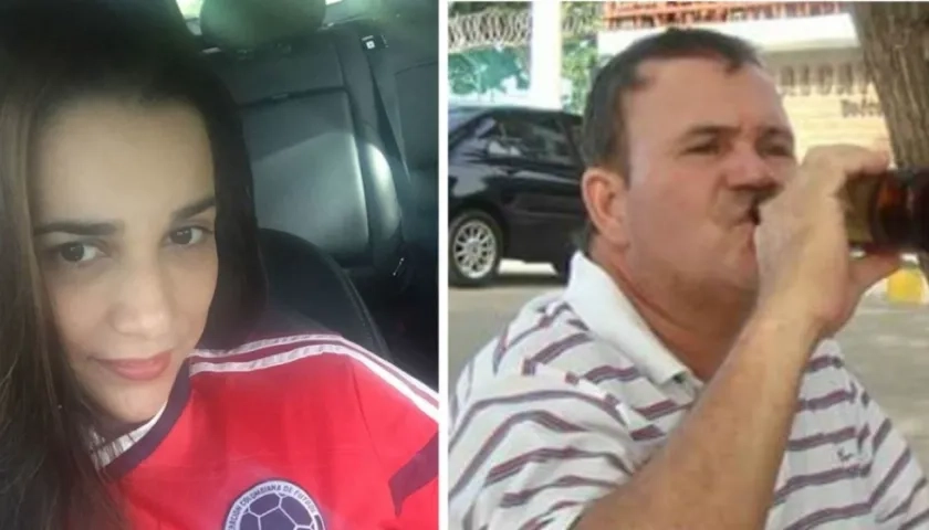 Leonor Cárdenas Sánchez, la víctima y el concejal, Francisco Salazar Amaris el agresor.