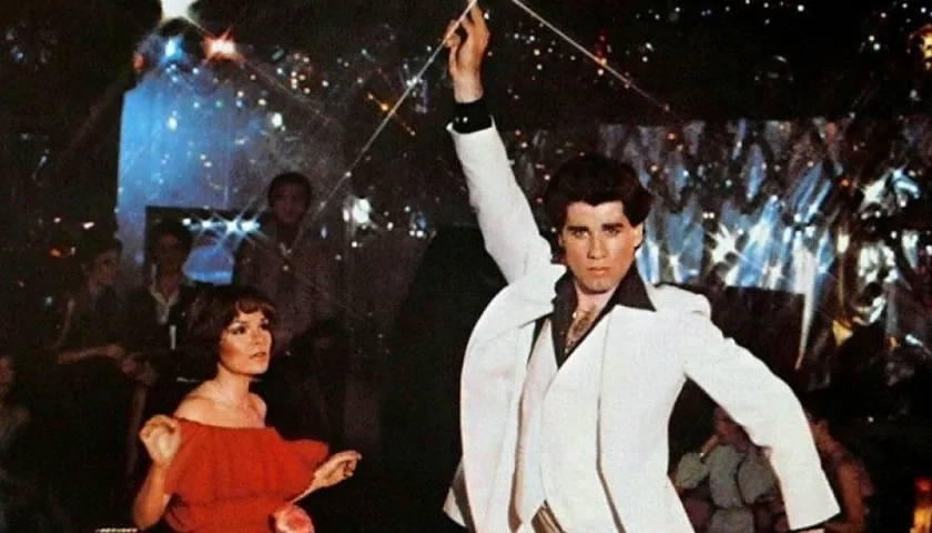 Karen Lynn Gorney y John Travolta en los protagonistas de 'Fiebre de sábado en la noche'.