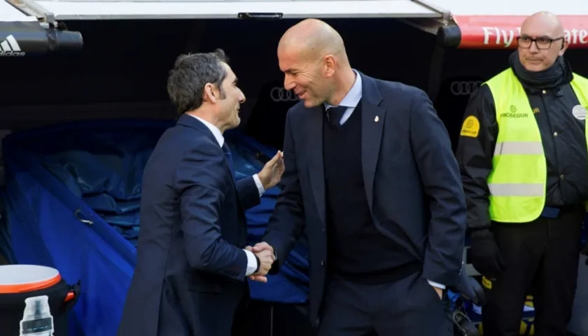 Ernesto Valverde y Zinedine Zidane. 