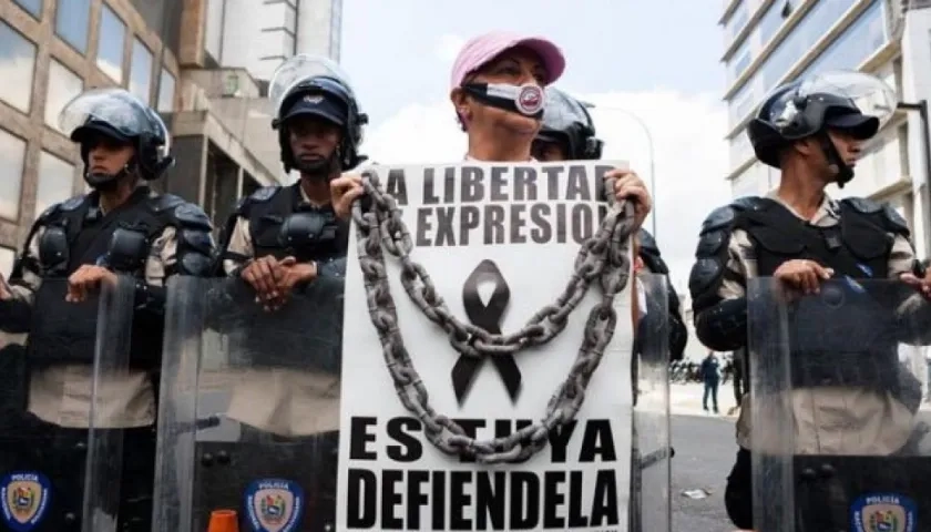 Una de las imágenes que dejaron las protestas.