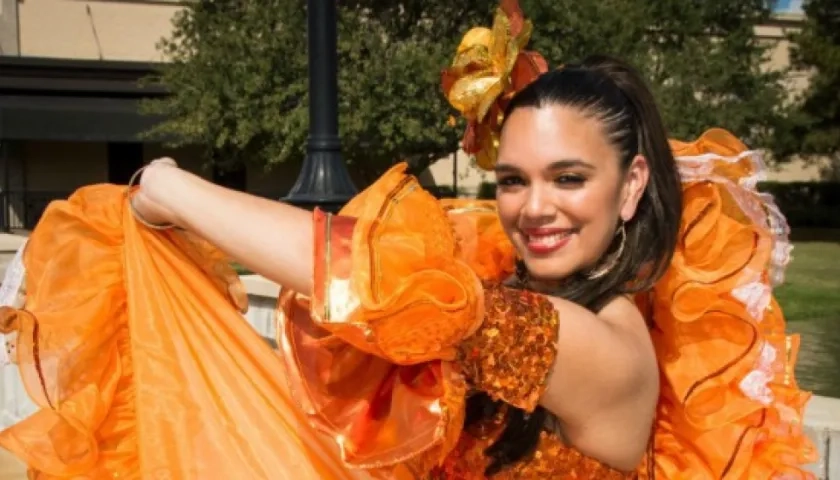 La reina del Carnaval de Barranquilla en Houston Lina Blanquicet.