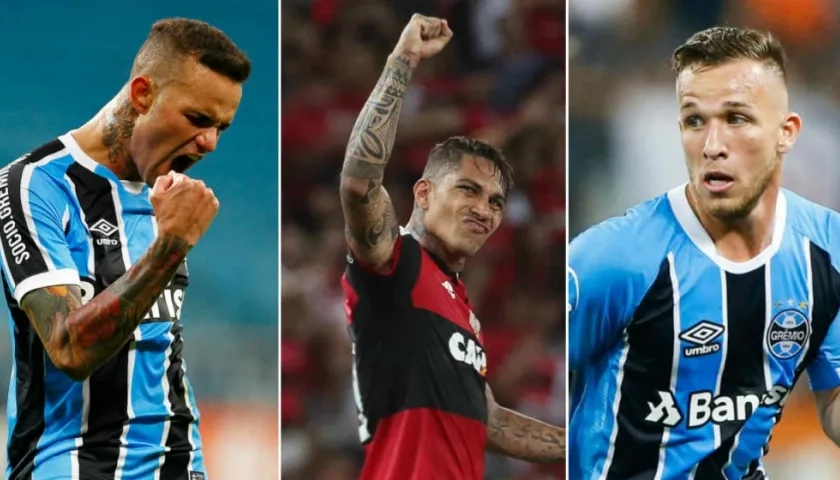 Luan, Paolo Guerrero y Arthur. 