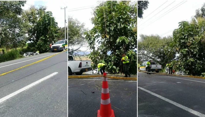 El vehículo se salió de la vía.
