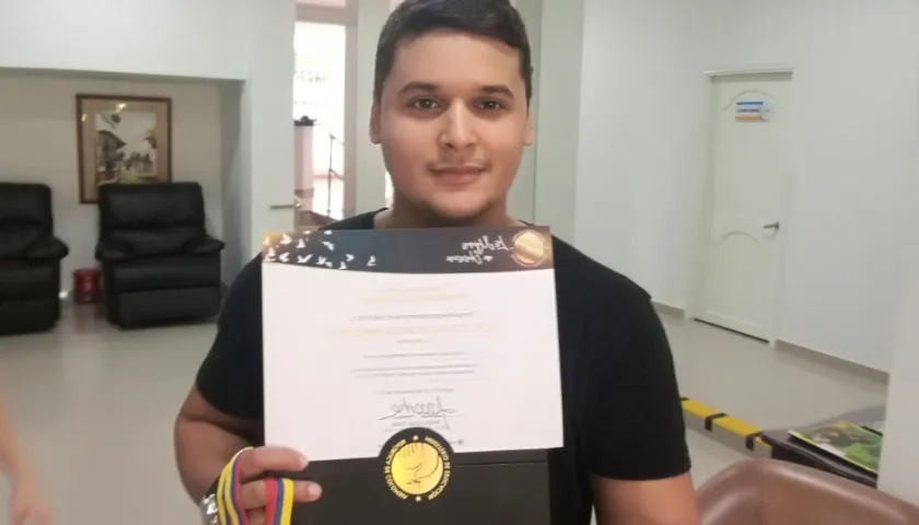 El joven estudiante Andrés García Arredondo.