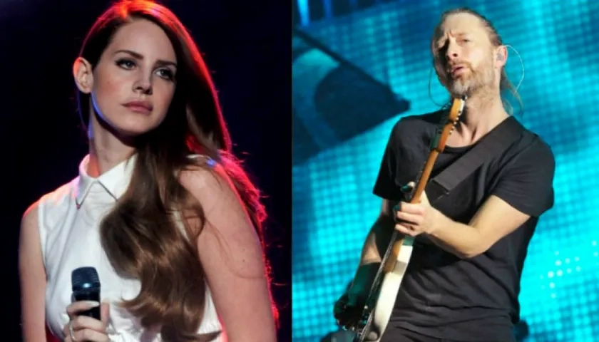 La cantante Lana del Rey y el cantante Tom Yorke.