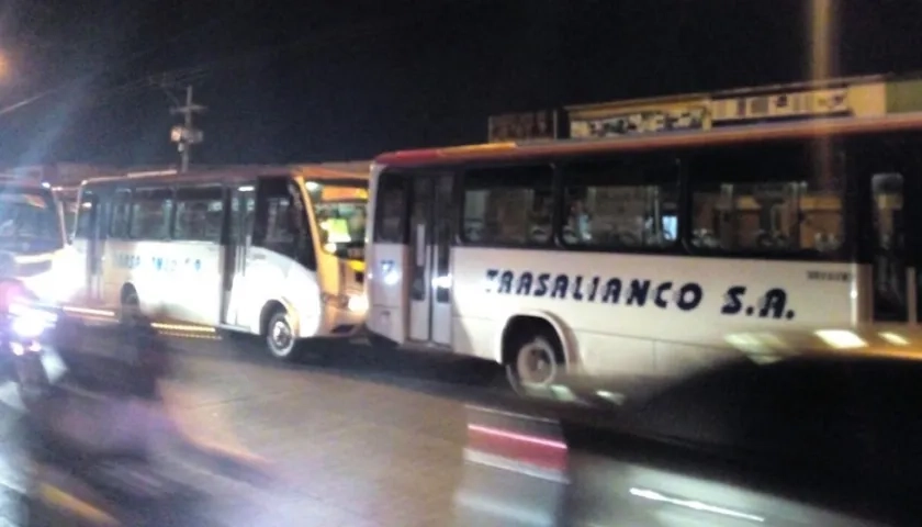 Los tres vehículos impactados.