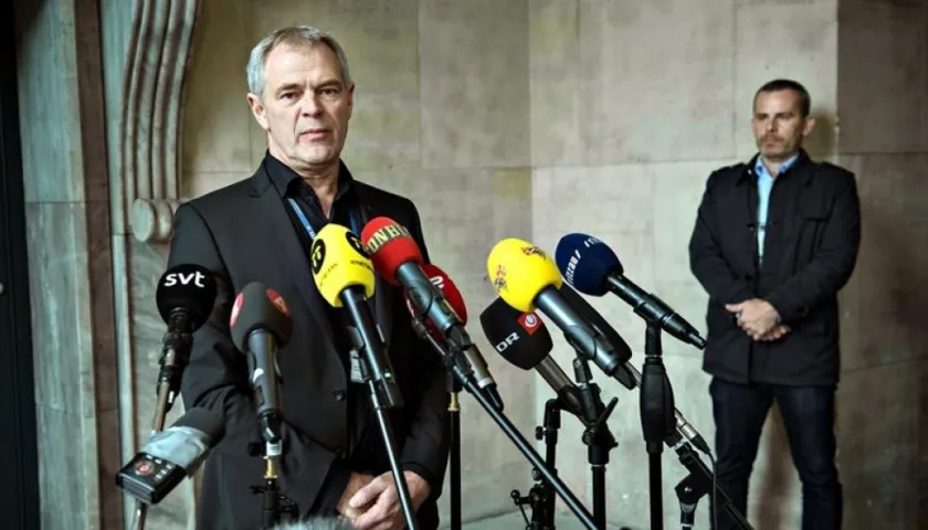 El jefe investigador de la Policía de Copenhagen, Jens Moeller, da detalles de la acusación al inventor Peter Madsen, por el asesinato de la periodista sueca.