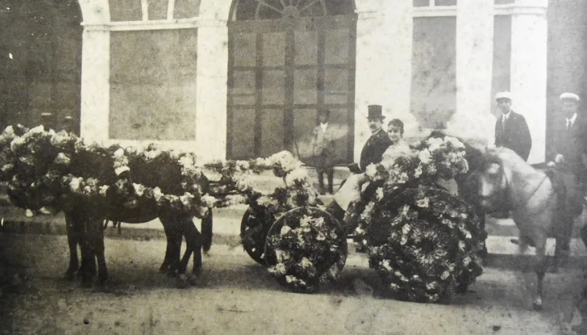 Primeros carnavales en el centro de Barranquilla.