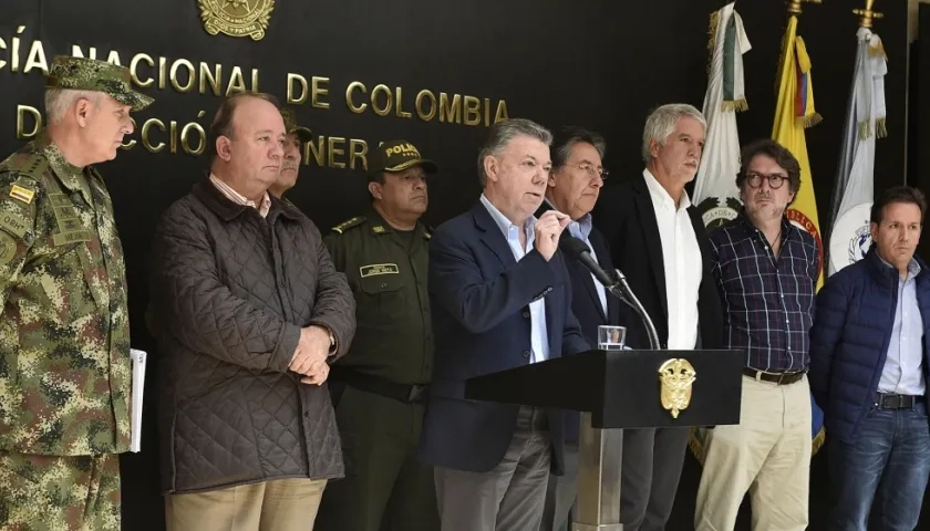 El Presidente Santos dio el anuncio después de finalizar un Consejo de Seguridad.