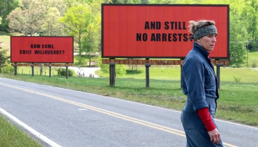 Imagen de la cinta "Three Billboards Outside Ebbing, Missouri".
