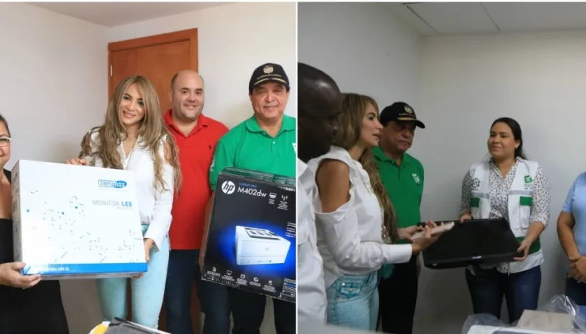  La secretaria General de la Alcaldía, Ana María Aljure, entregó los equipos.