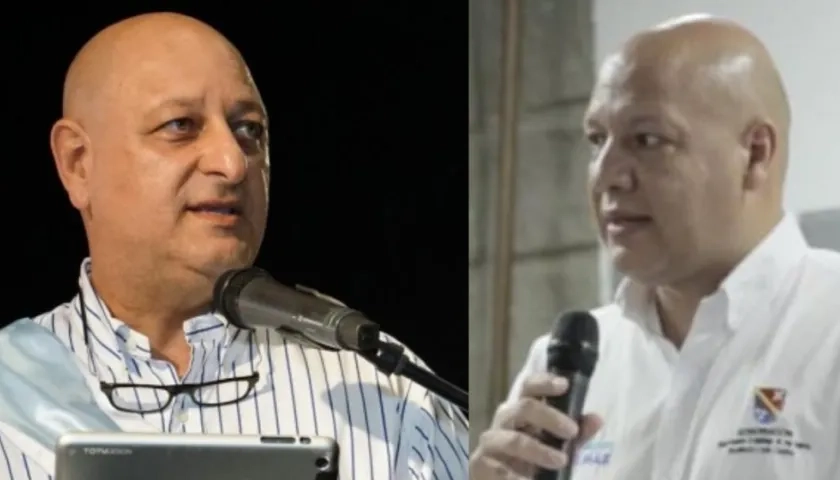 Ronald Housni y Alain Manjarrés, gobernador y gobernador encargado de San Andrés.