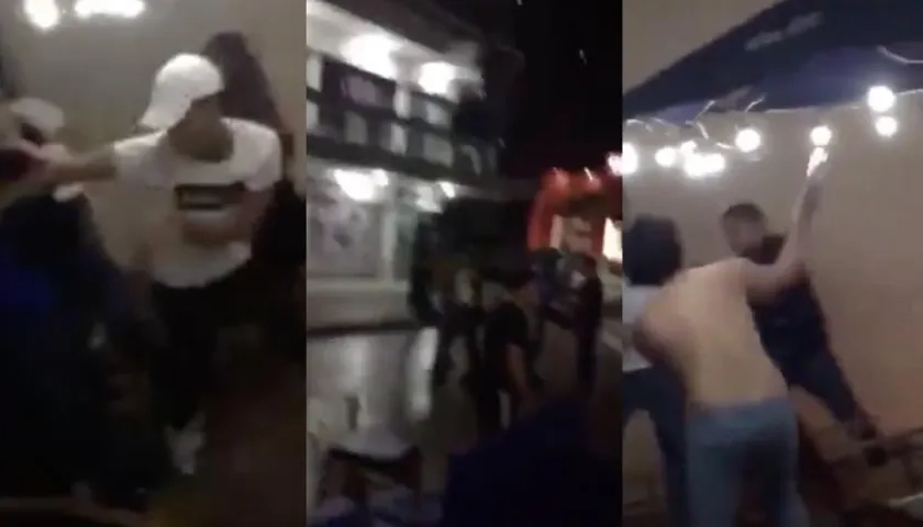 Momentos de la trifulca. 