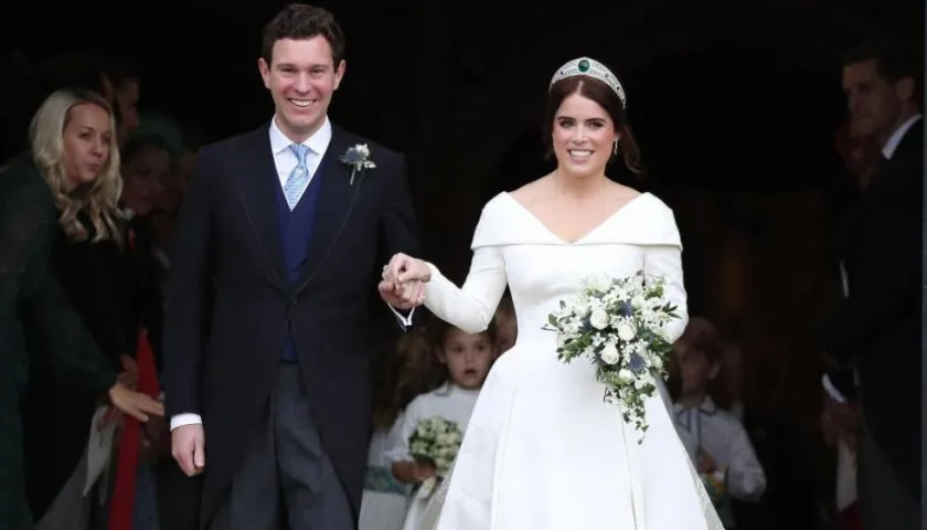 Los novios Jack Brooksbank y la princesa Eugenia.