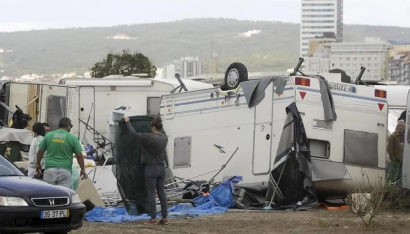 Portugal estuvo en alerta roja durante el sábado y la madrugada de este domingo debido a Leslie.