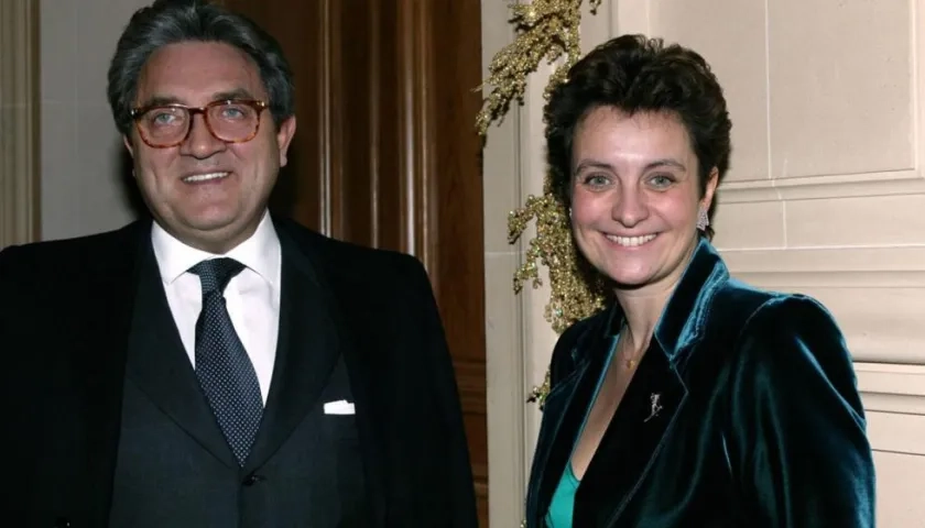 Wojciech Janowski y su esposa Sylvia Ratkowski-Pastor, hija de Hélène Pastor, en Mónaco, en 2003