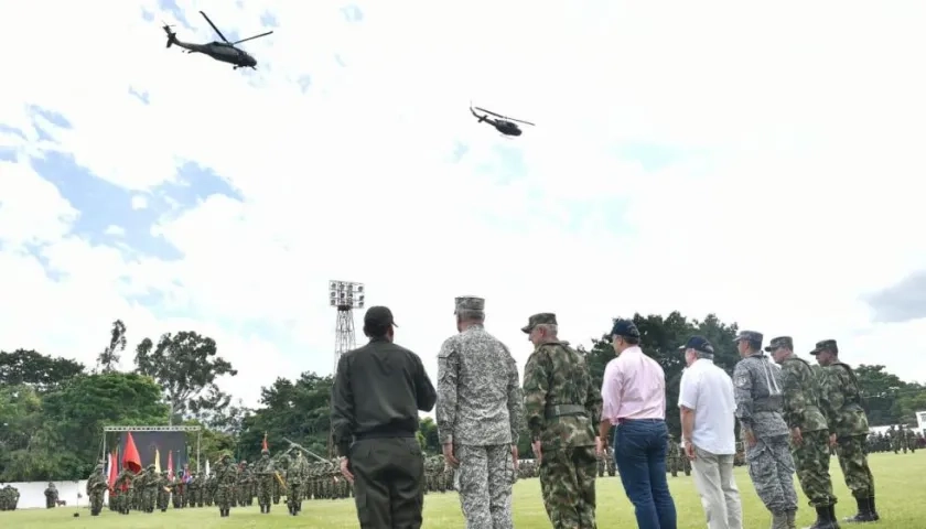 "Hoy le estamos cumpliendo al Catatumbo inaugurando esta Fuerza de Despliegue Rápido número 3", dijo el Presidente Duque.