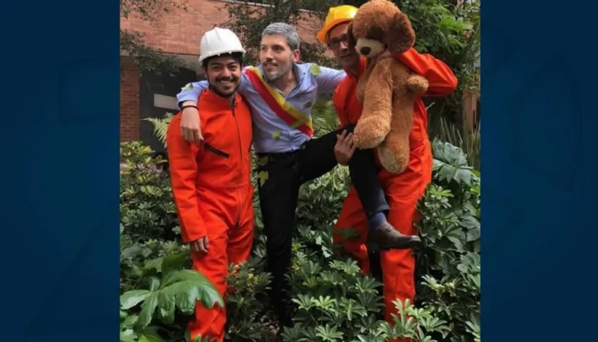 Iván Murillo con su disfraz de Halloween de Peñalosa "perdido en los cerros".