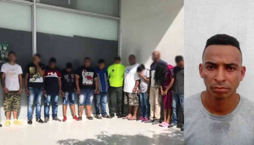 A la izquierda resto de la banda de 'Los Papalópez' capturados en Barranquilla. A la izquierda, alias 'El Rey', capturado en El Rodadero.