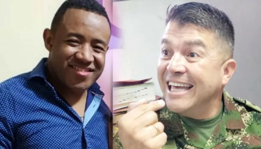 El médico Howard Jiménez y el General Jairo Leguizamón Rivas.