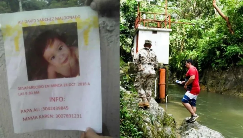 El niño Alí David Sánchez está desaparecido desde el 28 de octubre.