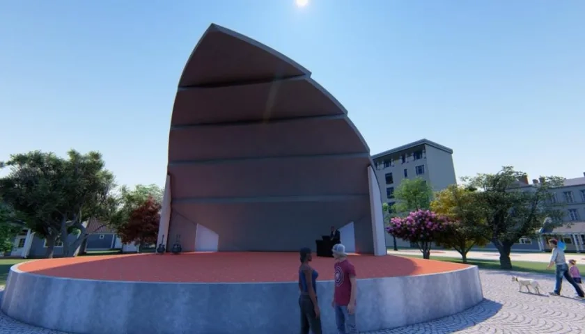 Modelo de una de las conchas acústicas.