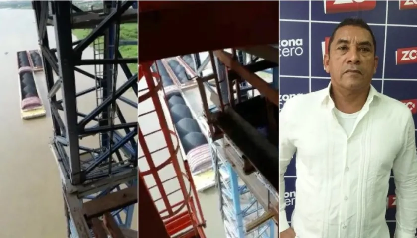 Juan de Dios Jiménez, el capitan piloto del remolcador a cargo de las barcazas que se estrellaron contra el puente, negó cualquier tipo de irresponsabilidad alrededor del hecho.