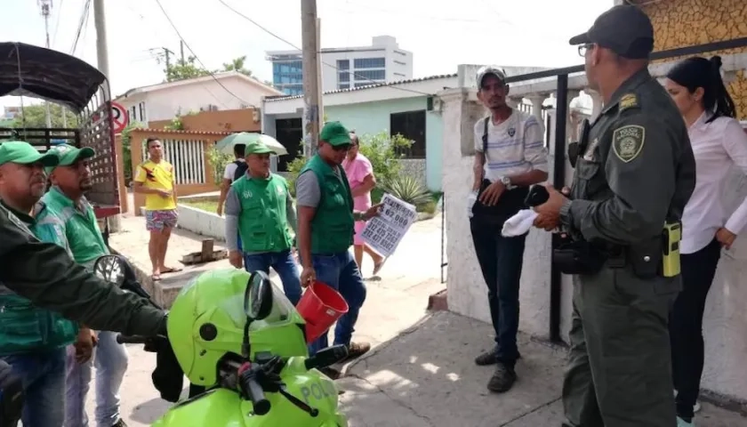 Momento de la diligencia.