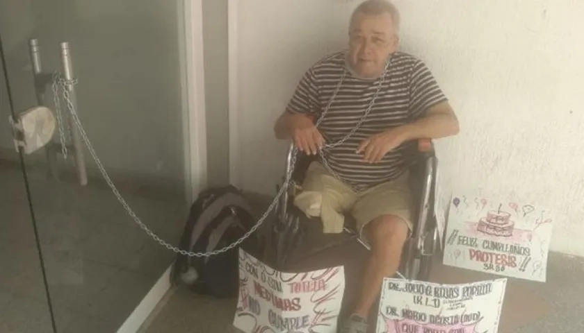 Guillermo Avendaño, usuario que tiene más de un año esperando la prótesis.