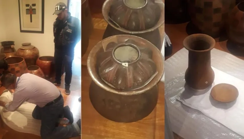 Algunas de las piezas recuperadas por la Fiscalía.