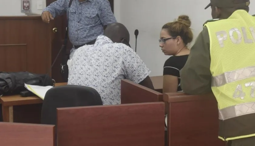 Tivisay Lobo en la sala 7 del Centro de Servicio Judicial.