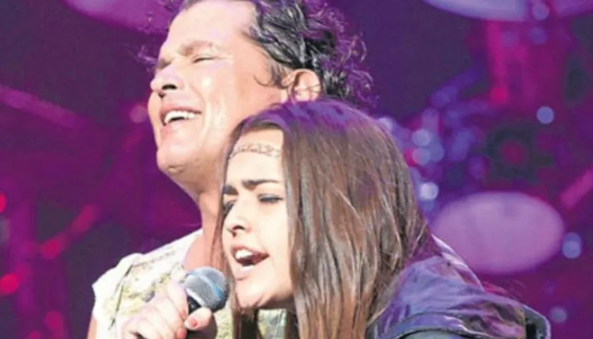 Carlos Vives y su hija Lucy Vives.
