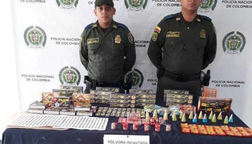 La pólvora decomisada asciende a los 2 millones de pesos.