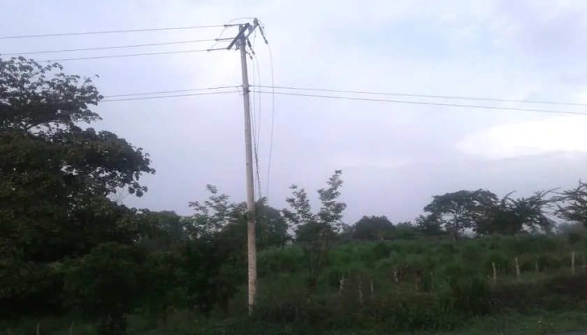 Redes afectadas por el hurto en el municipio de Sabanalarga.