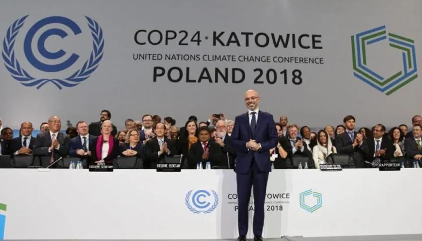 Michal Kurtyka, al final de la Cumbre del Clima.