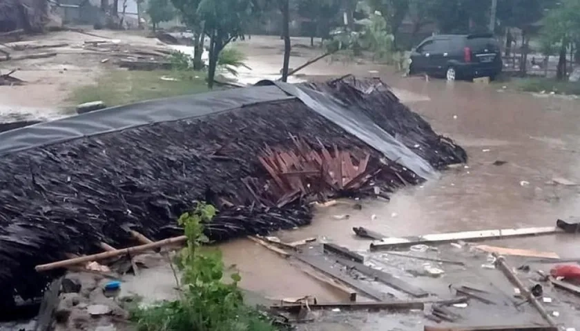 Daños causados por el Tsunami.