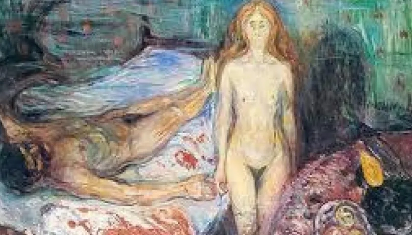 "La muerte de Marat", obra de Edvard Munch.