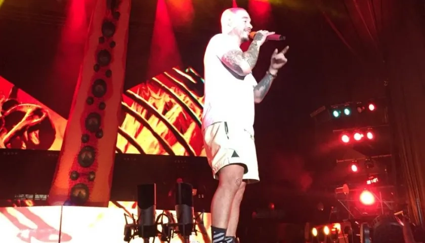 El cantante J Balvin en el Metroconcierto.