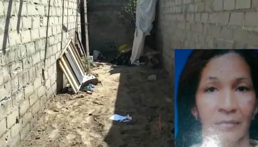  En el patio de su casa fue encontrada enterrada María De la Cruz Otálora Pérez, quien aparece en el recuadro.