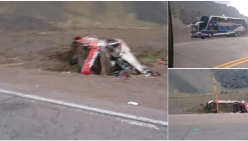 El conductor de ómnibus chileno sufrió una fractura en su brazo izquierdo.