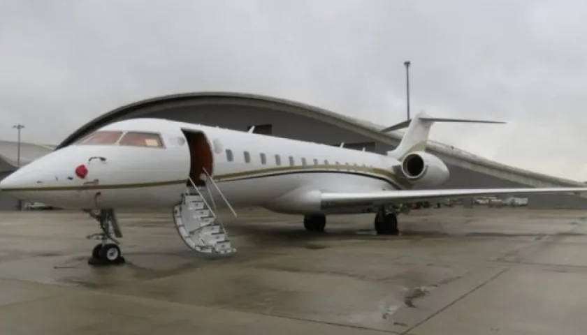 Es un aeronave del tipo Bombardier Global Express.