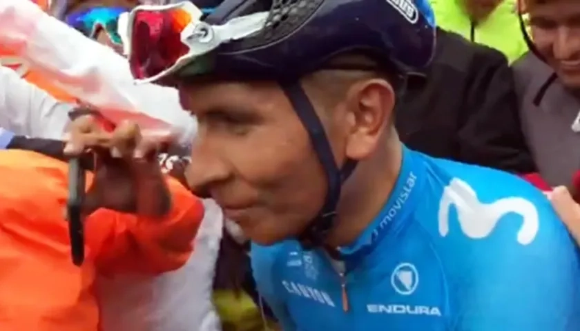 El ciclista Nairo Quintana, del Movistar