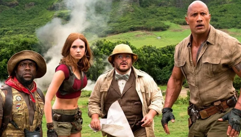 Los protagonistas de Jumanji.