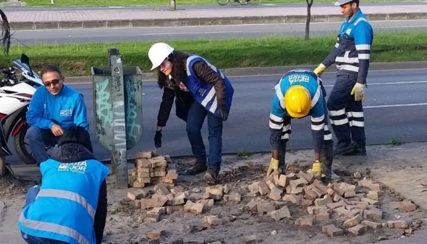  IDU rechazó los actos contra el espacio público, luego de hallar a un ladrón llevándose 200 adoquines.