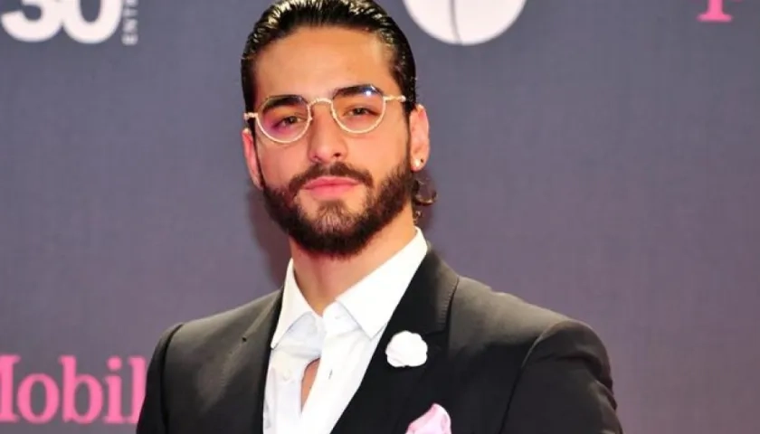 El cantante colombiano Maluma en la alfombra roja.