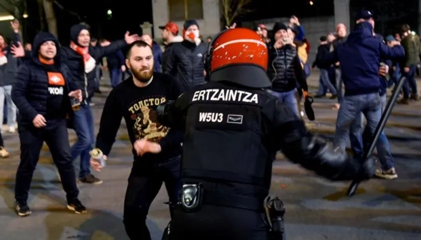 Se enfrentaron a la Policía de Bilbao.