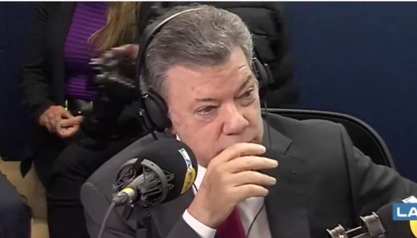 Juan Manuel Santos, presidente.