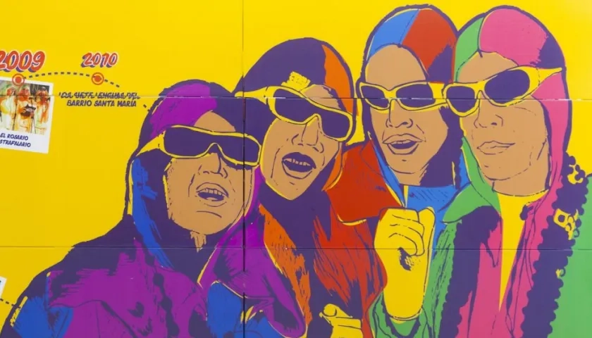 Obra que hace parte de la exposición sobre letanías del Carnaval.